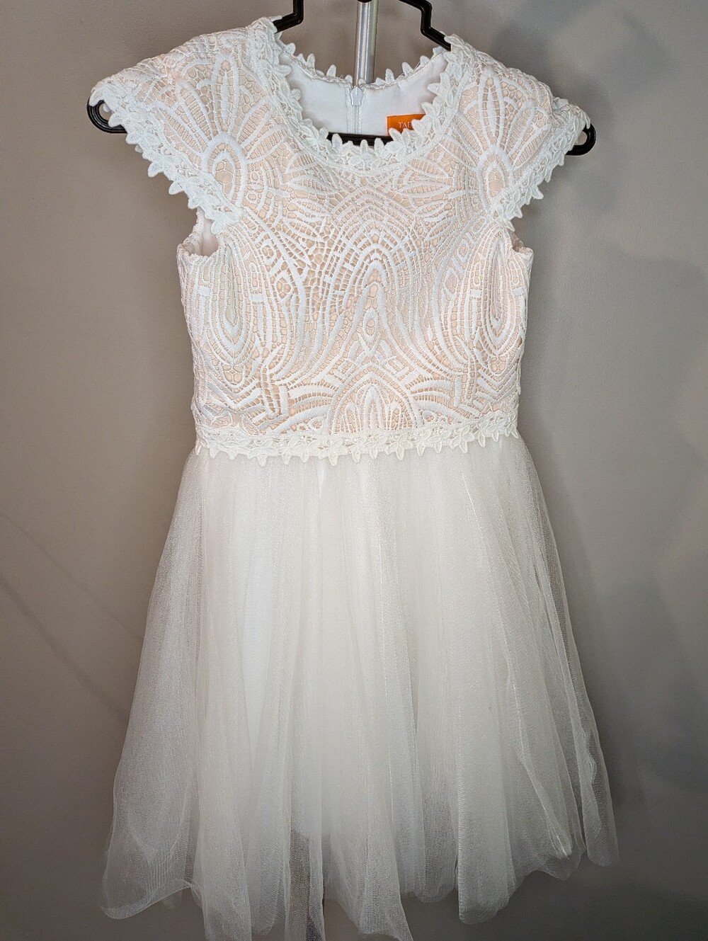 Tadashi Shoji Girls Lace Tulle Dress